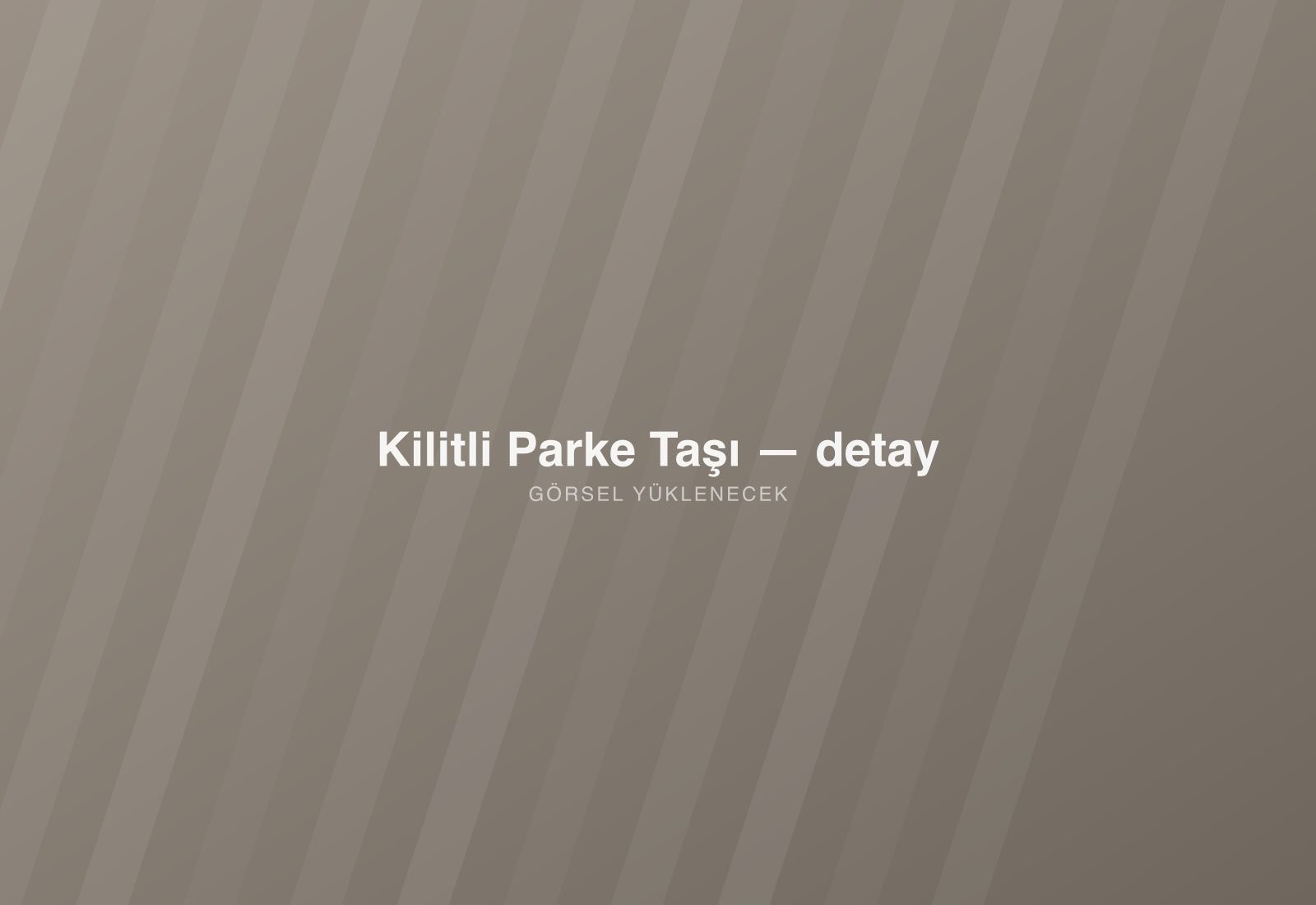 Kilitli Parke Taşı — detay