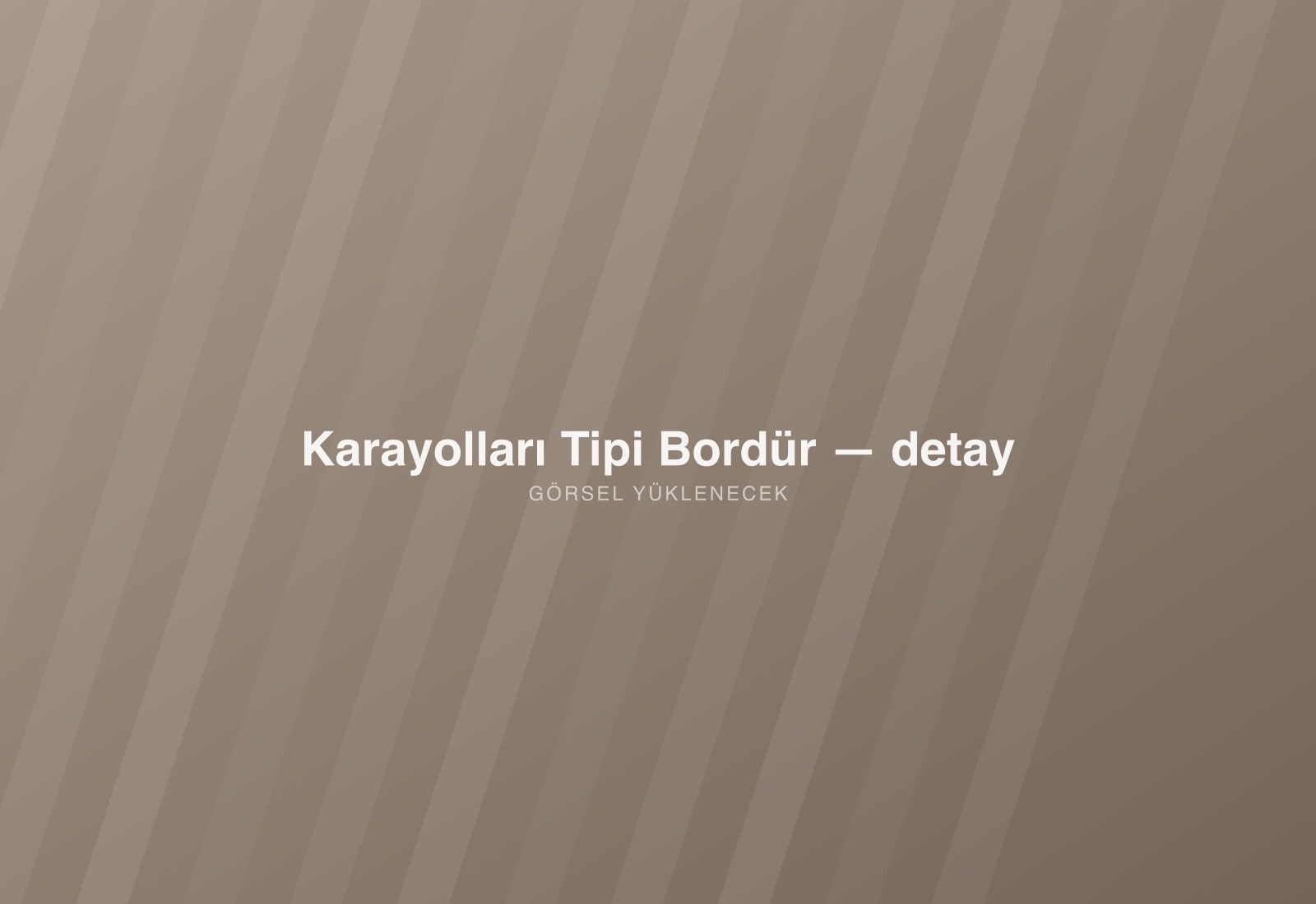 Karayolları Tipi Bordür — detay