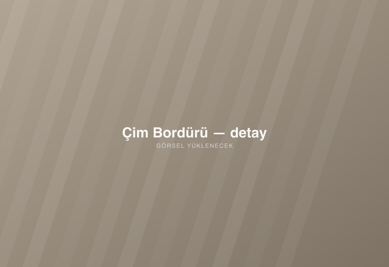 Çim Bordürü — detay