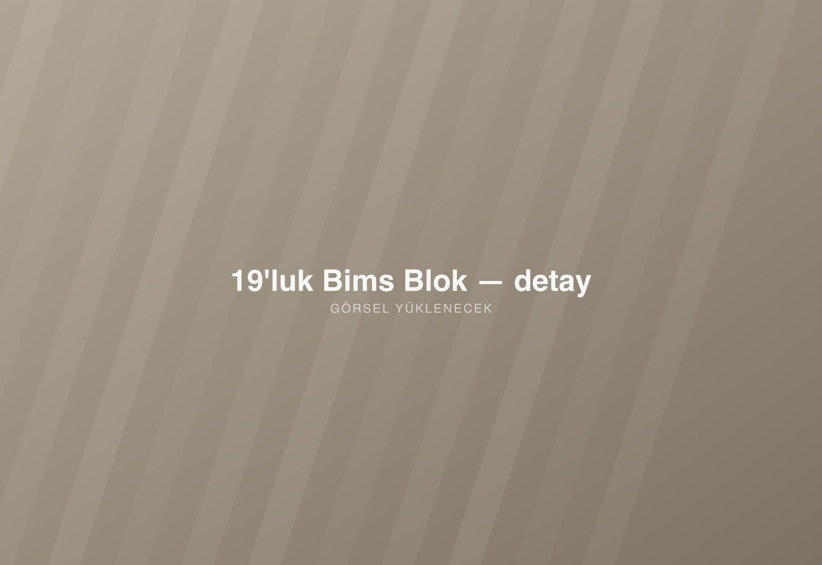 19'luk Bims Blok — detay